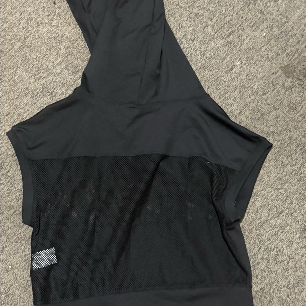 Sporto Women's Black Mesh Muscle Tee